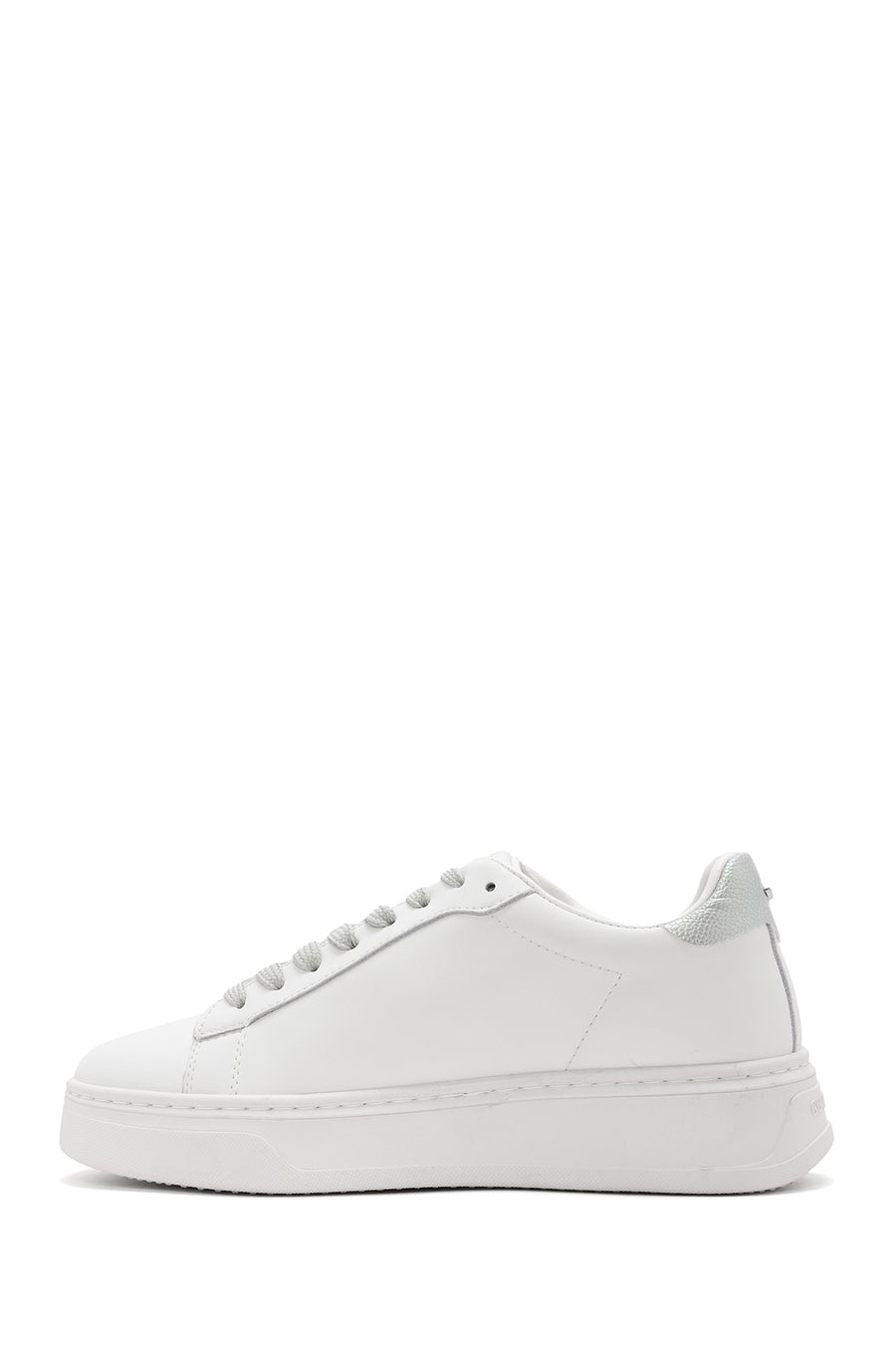 Alberto Guardiani Women's White New Era Lace-Up Leather Sneakers