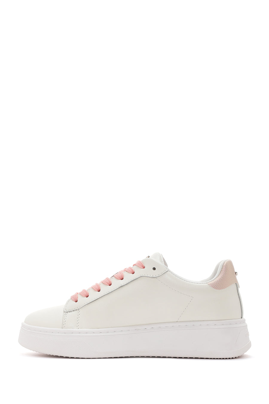 Alberto Guardiani Women's Beige New Era Lace-Up Leather Sneakers