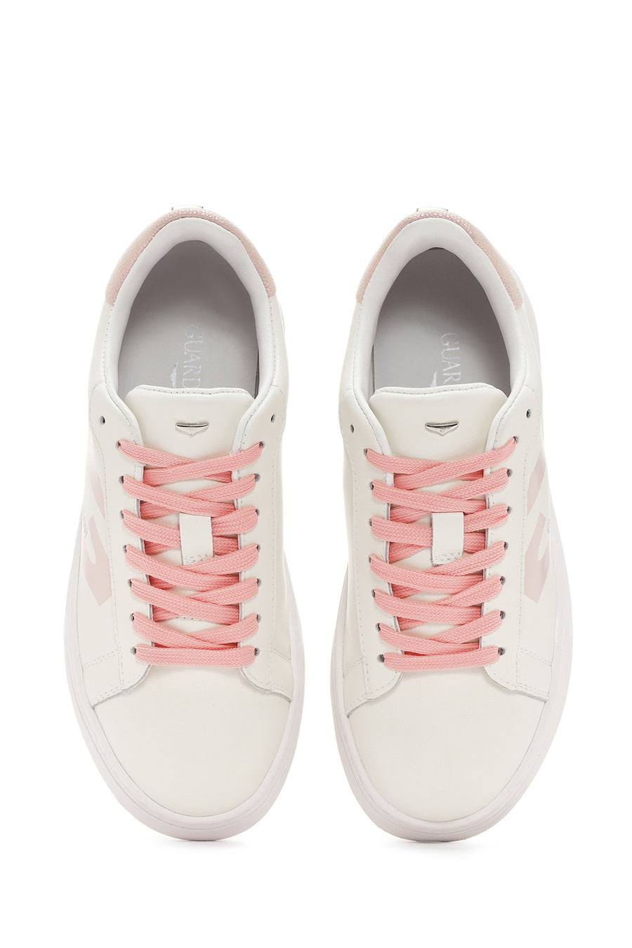Alberto Guardiani Women's Beige New Era Lace-Up Leather Sneakers