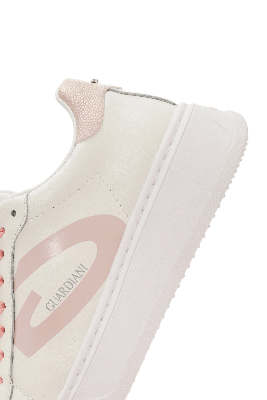 Alberto Guardiani Women's Beige New Era Lace-Up Leather Sneakers