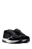 Alberto Guardiani Men's Black Gray Winner Thick Soled Leather Sneaker | Derimod