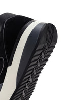 Alberto Guardiani Men's Black Gray Winner Thick Soled Leather Sneaker | Derimod