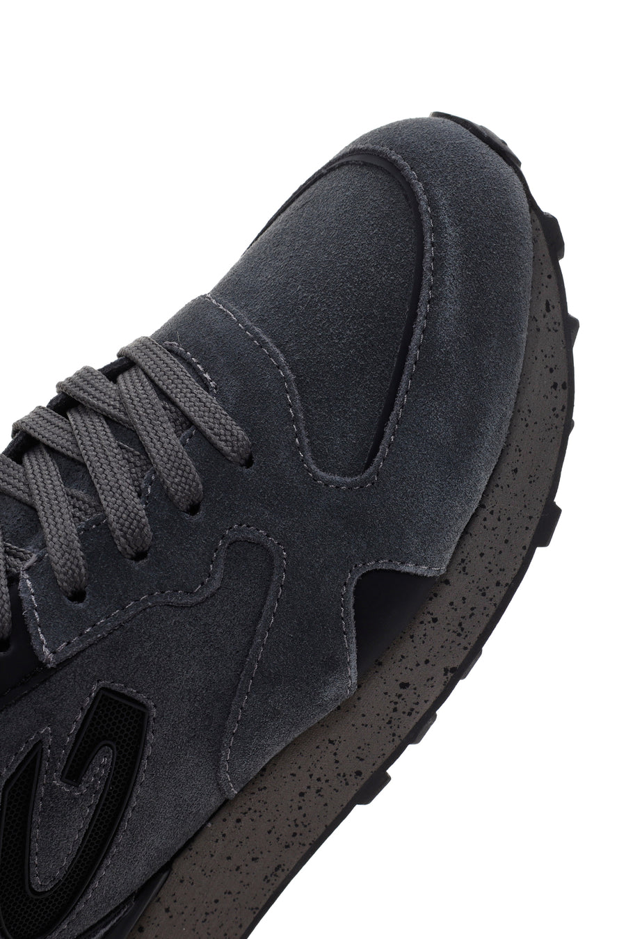 Alberto Guardiani Erkek Koyu Gri Wen Kalın Tabanlı Süet Deri Sneaker