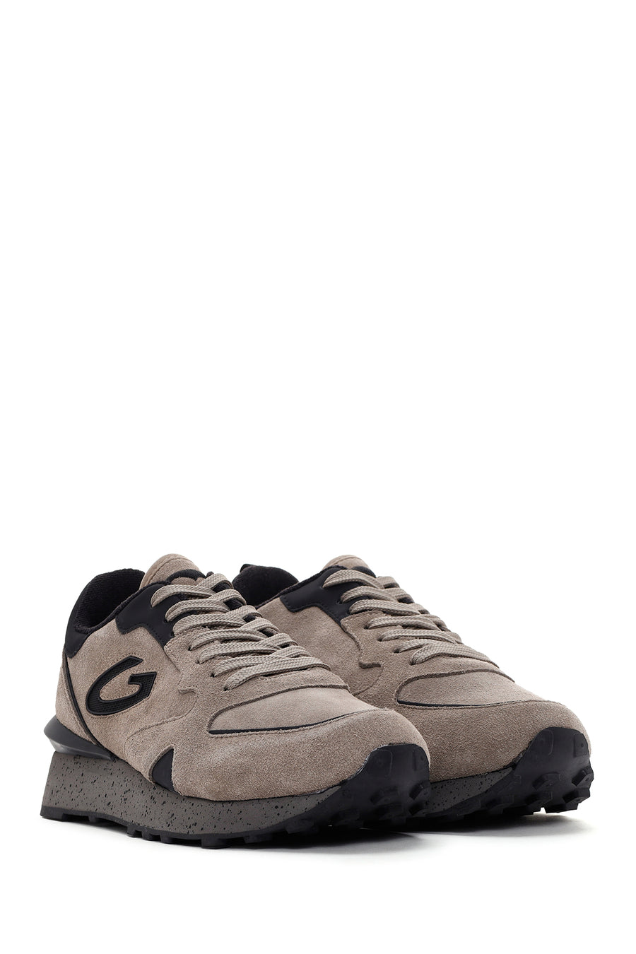 Alberto Guardiani Erkek Vizon Wen Kalın Tabanlı Süet Deri Sneaker