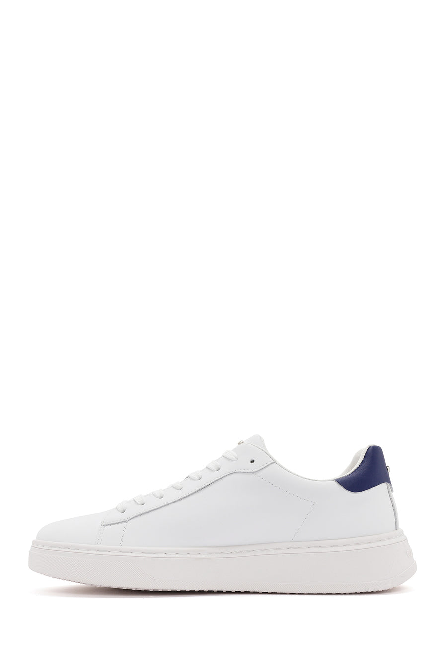 Alberto Guardiani Men's White New Era Lace-Up Leather Sneakers