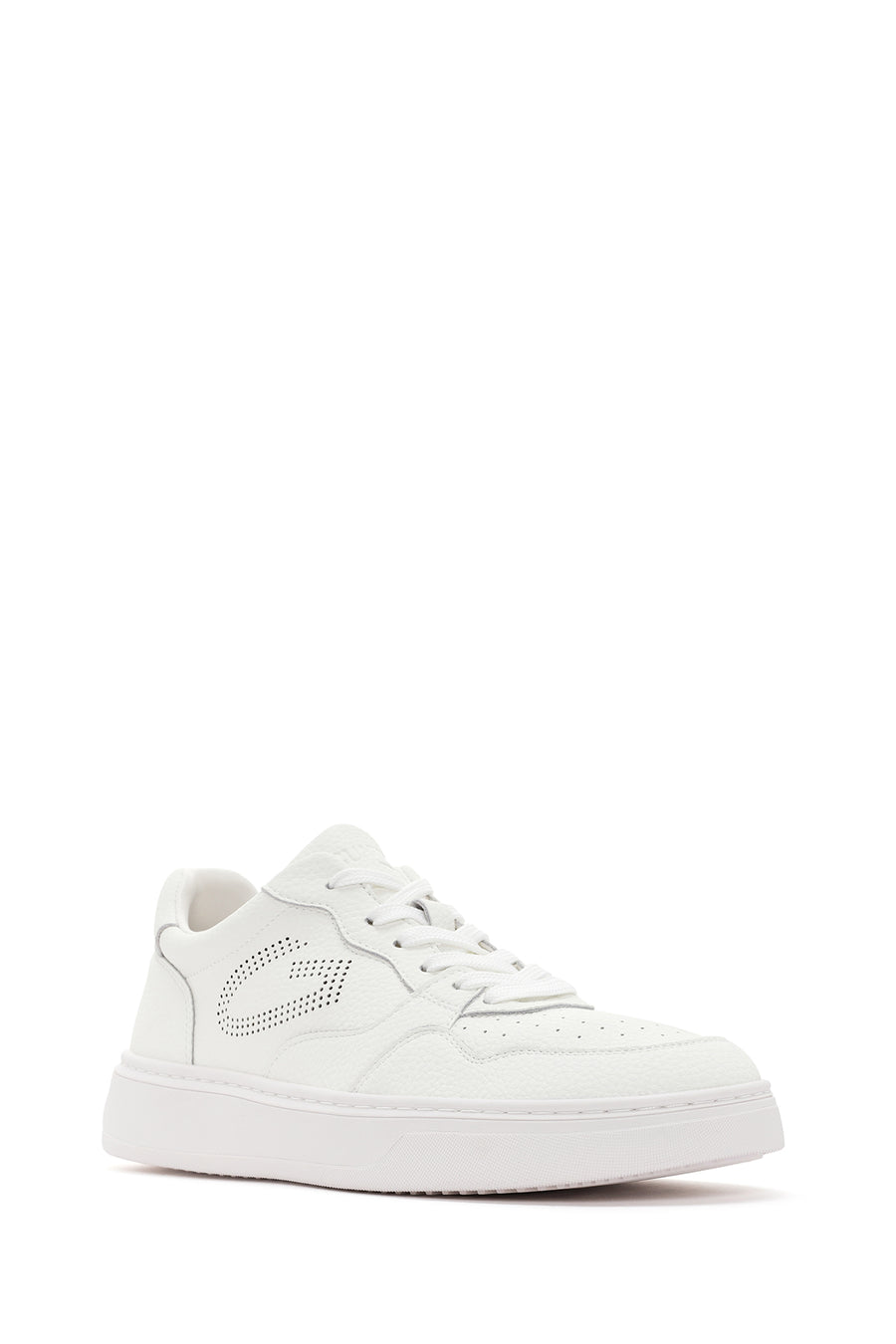 Alberto Guardiani Erkek Beyaz New Era Bağcıklı Deri Sneaker