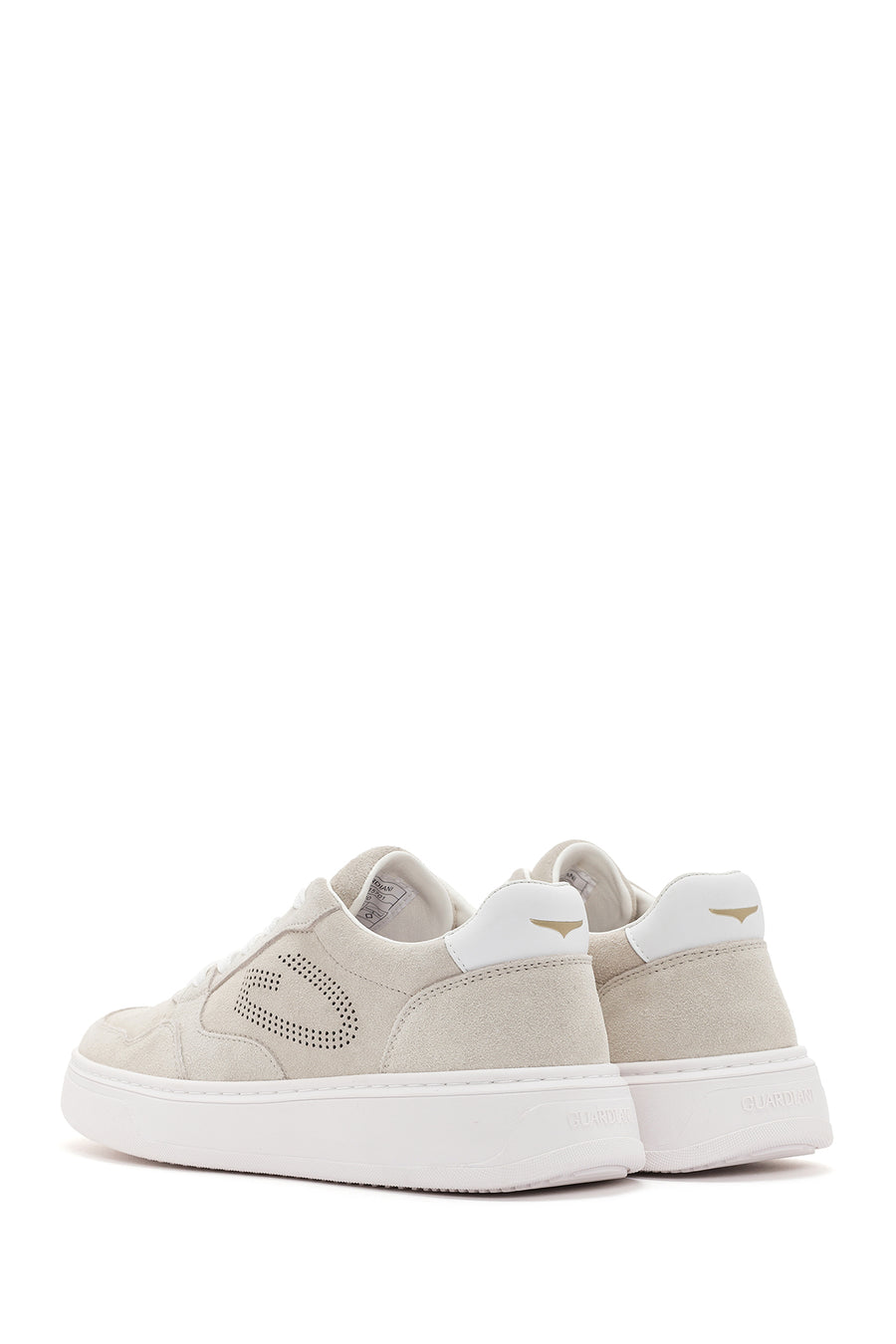 Alberto Guardiani Erkek Bej New Era Bağcıklı Deri Sneaker