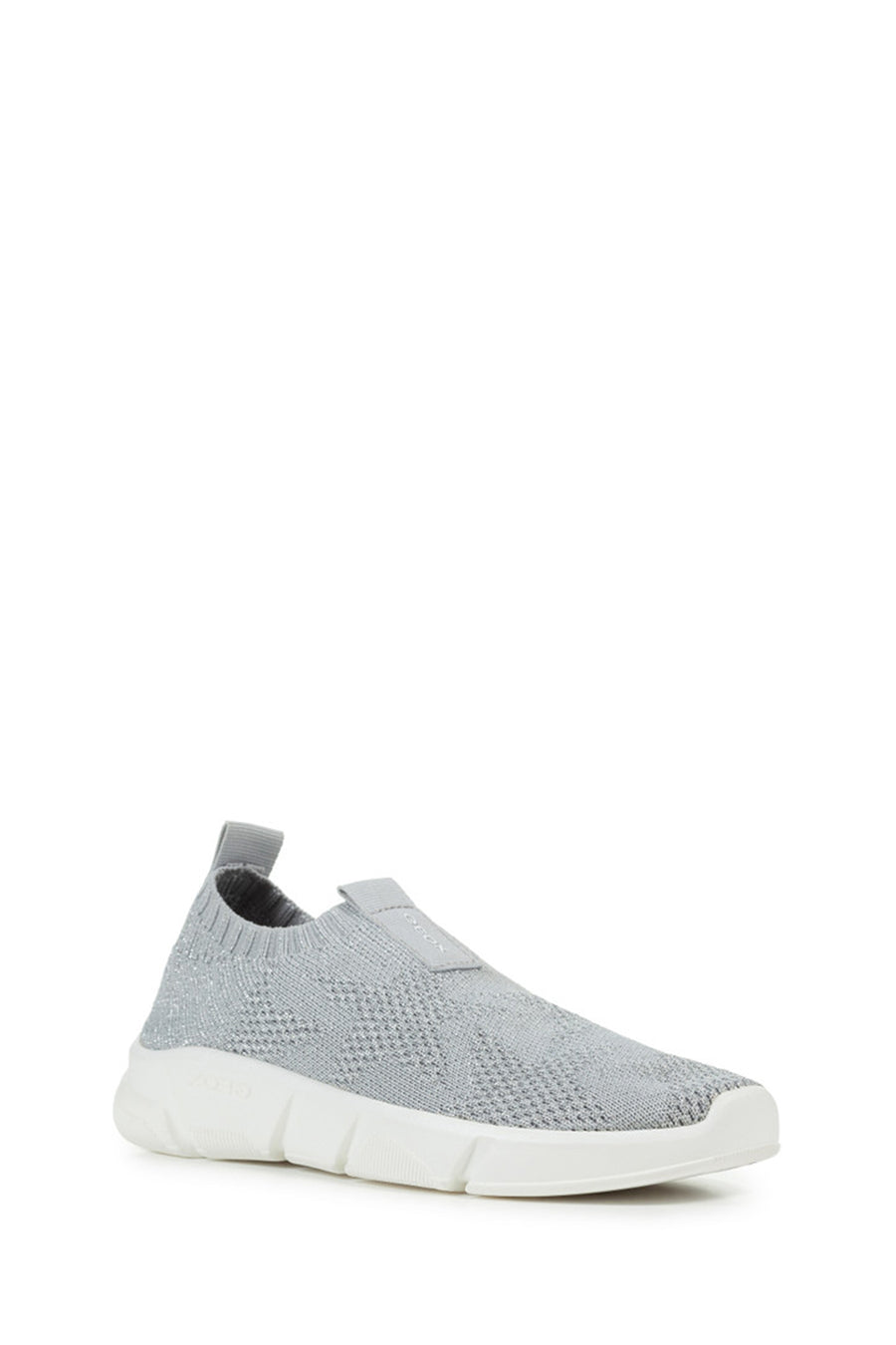 Geox Kız Çocuk Gri J Aril G. E - Shiny Knitt. Text Kumaş Sneaker