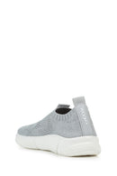 Geox Kız Çocuk Gri J Aril G. E - Shiny Knitt. Text Kumaş Sneaker | Derimod