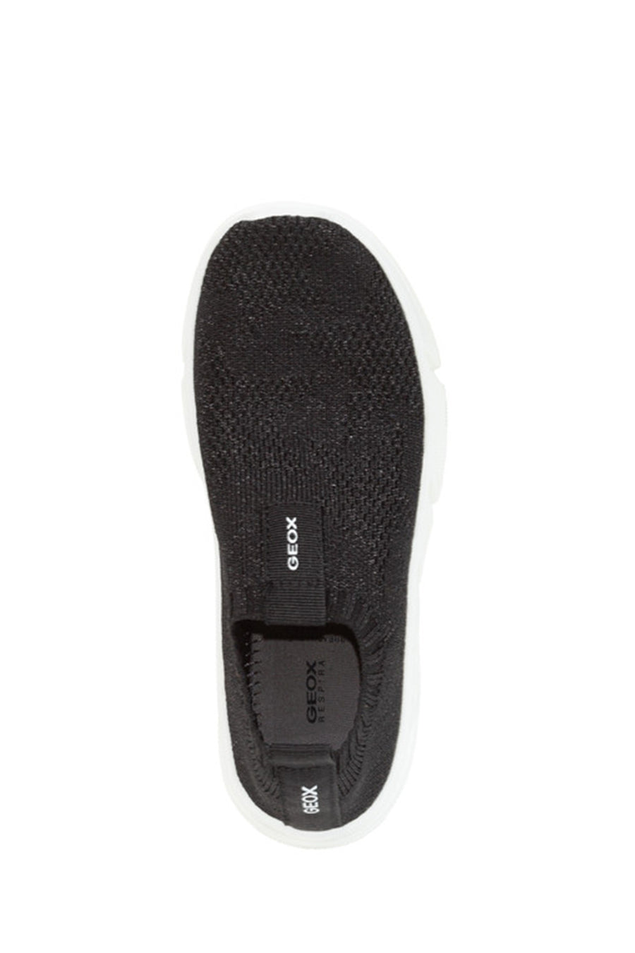 Geox Girl Black J Aril G. E - Shiny Knitt. Text Fabric Sneaker