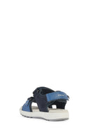 Geox Boy Navy Blue Alben Strappy Leather Sandals | Derimod