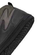 Geox Boys Black Arzach High Lace-Up Strapped Leather Boots | Derimod