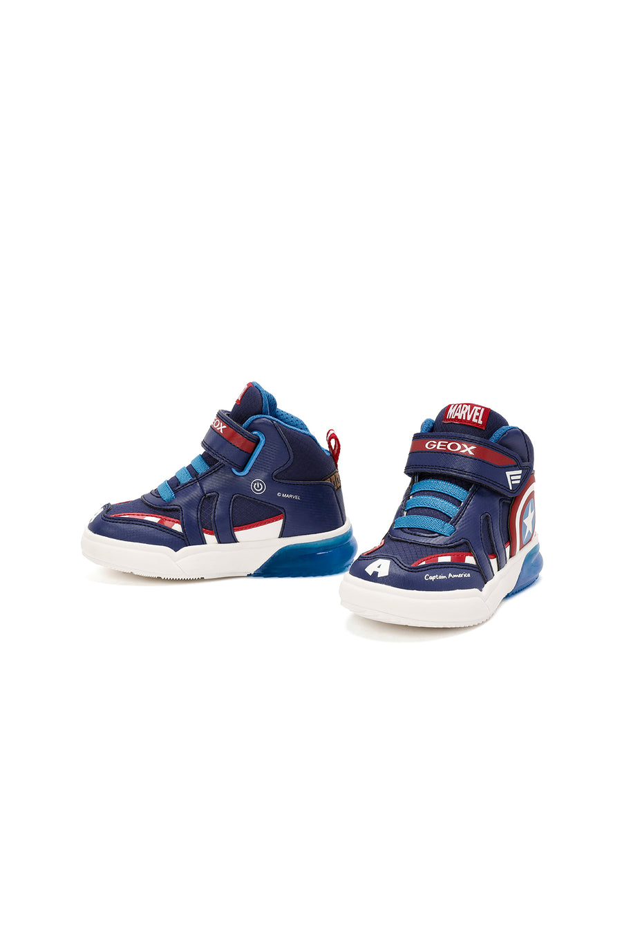 Geox Boy Navy Blue Grayjay Patterned Boots