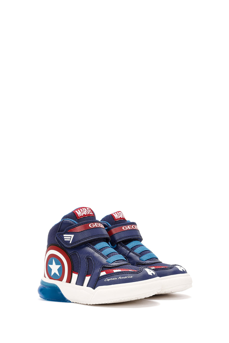 Geox Boy Navy Blue Grayjay Patterned Boots