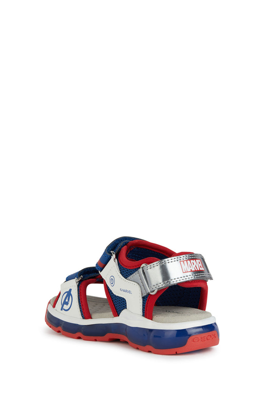 Geox Boy Red Android Strap Leather Sandals