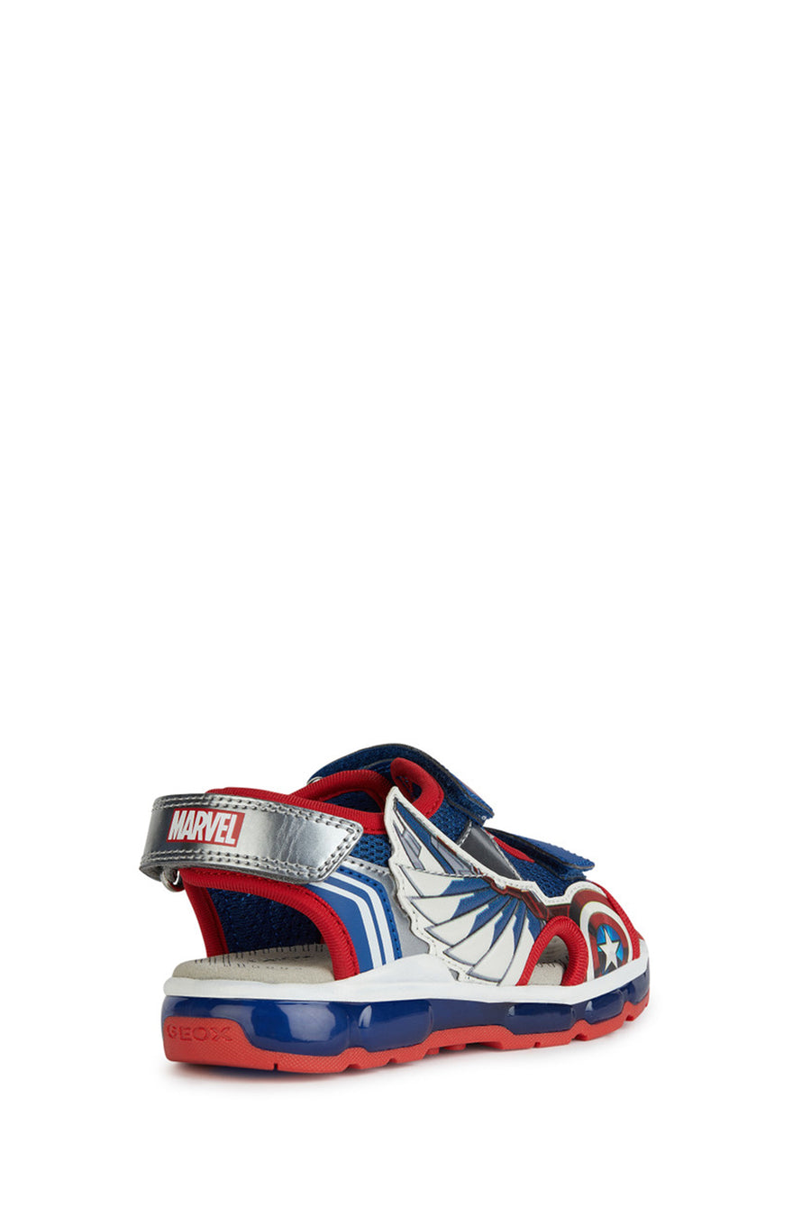 Geox Boy Red Android Strap Leather Sandals