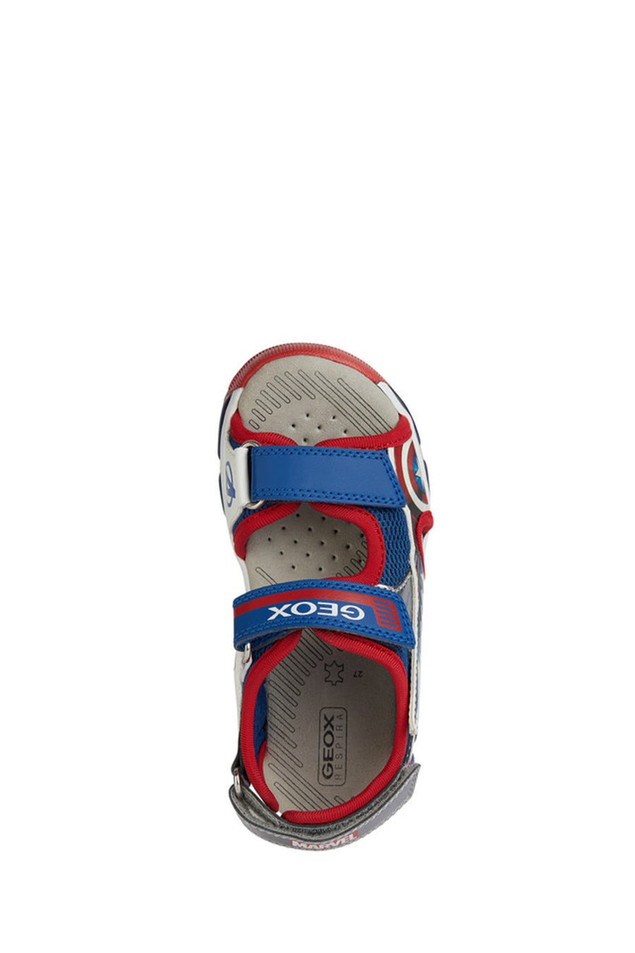 Geox Boy Red Android Strap Leather Sandals