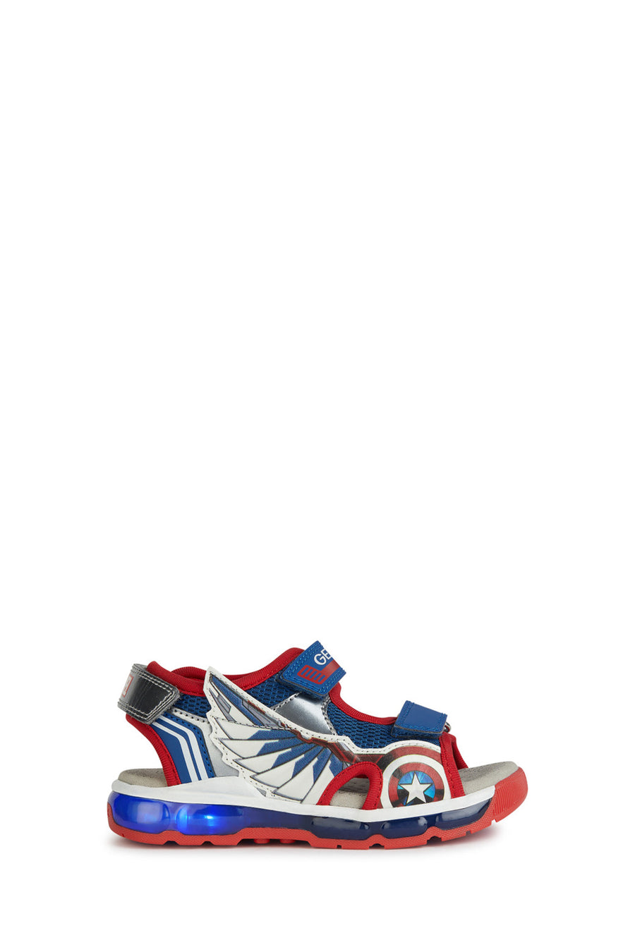 Geox Boy Red Android Strap Leather Sandals