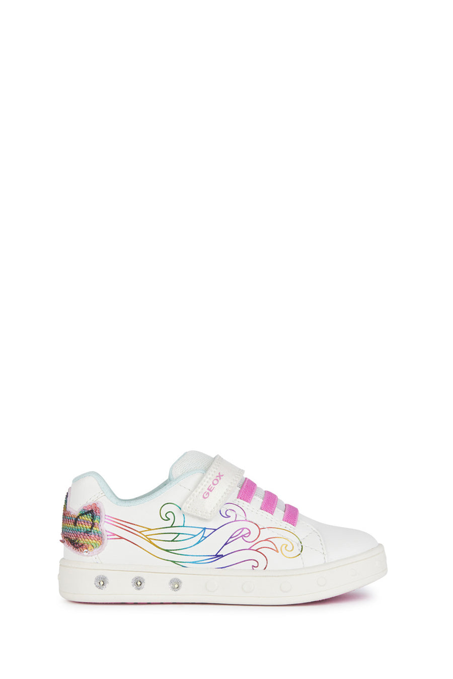 Geox Kız Çocuk Beyaz Skylin Deri Sneaker