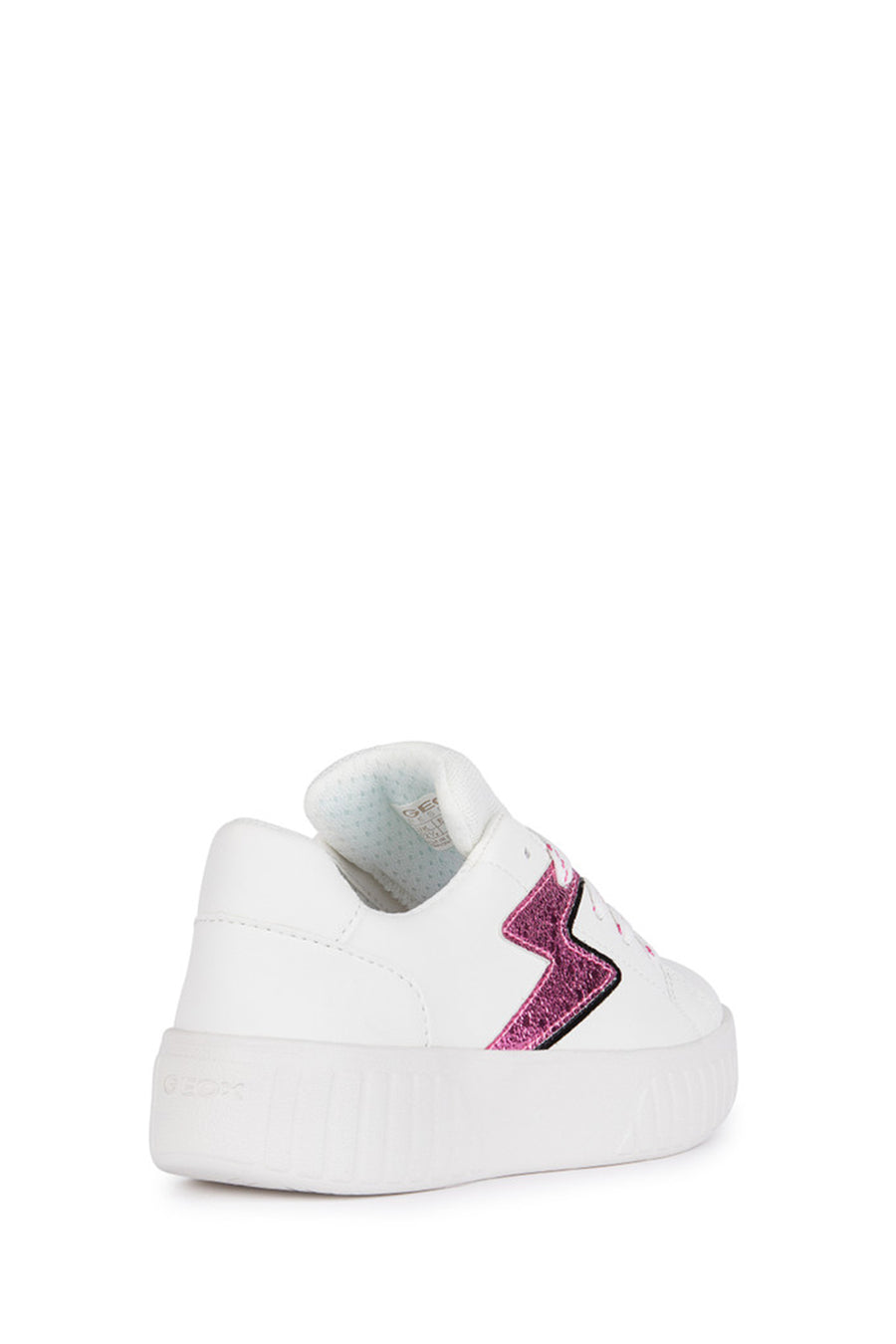 
Geox Girls White Mikiroshi Strap Leather Sneaker
