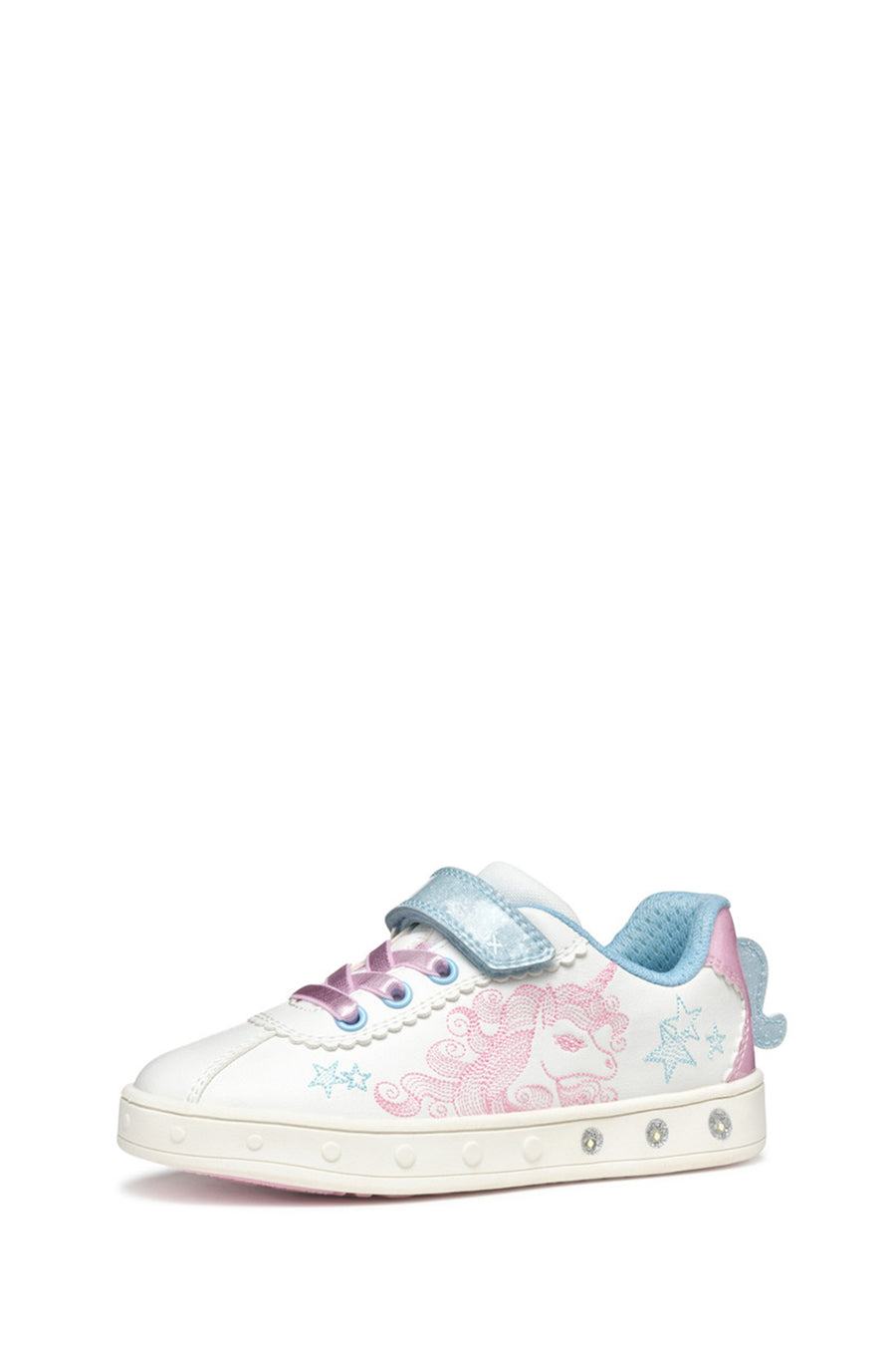 Geox Girl White Skylin Patterned Sneaker