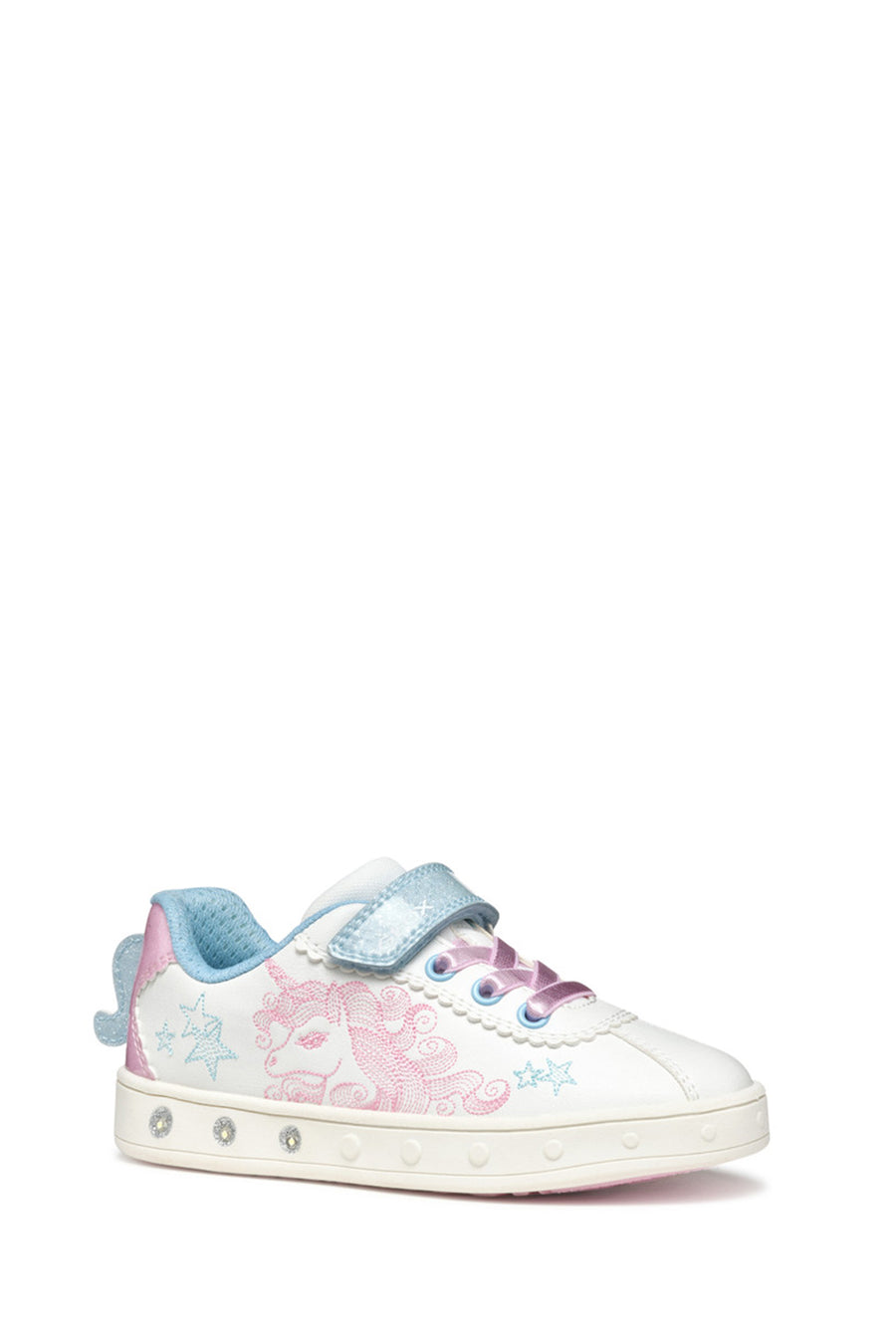 Geox Girl White Skylin Patterned Sneaker