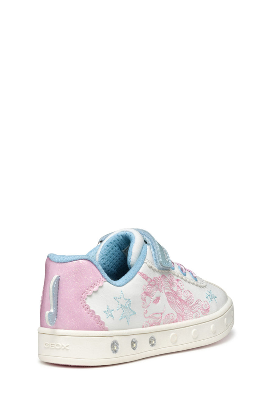Geox Girl White Skylin Patterned Sneaker