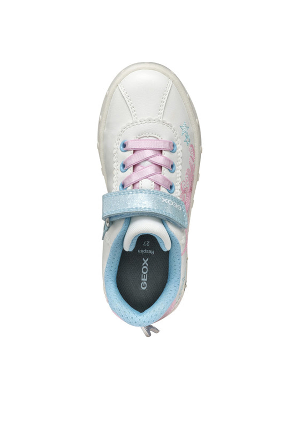 Geox Girl White Skylin Patterned Sneaker