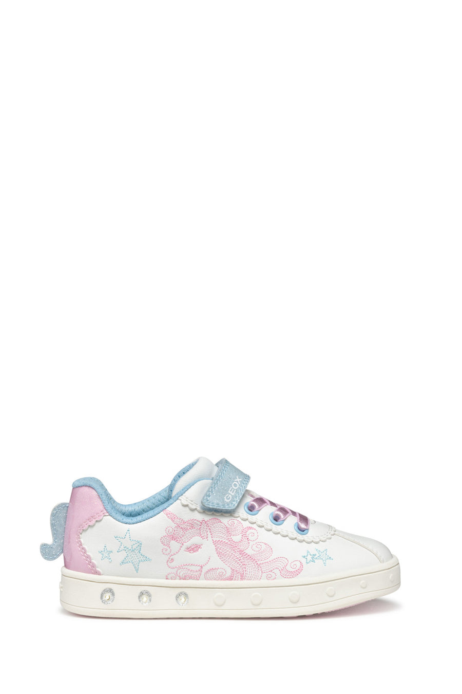 Geox Girl White Skylin Patterned Sneaker