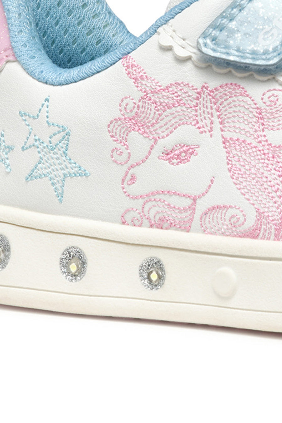 Geox Girl White Skylin Patterned Sneaker