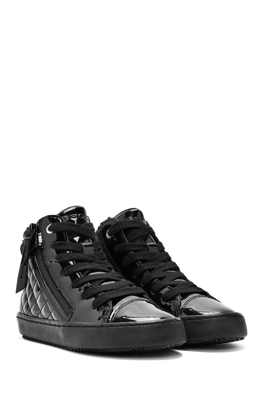 Geox Kız Çocuk Siyah Kalispera Fermuarlı Rugan Bilekli Sneaker