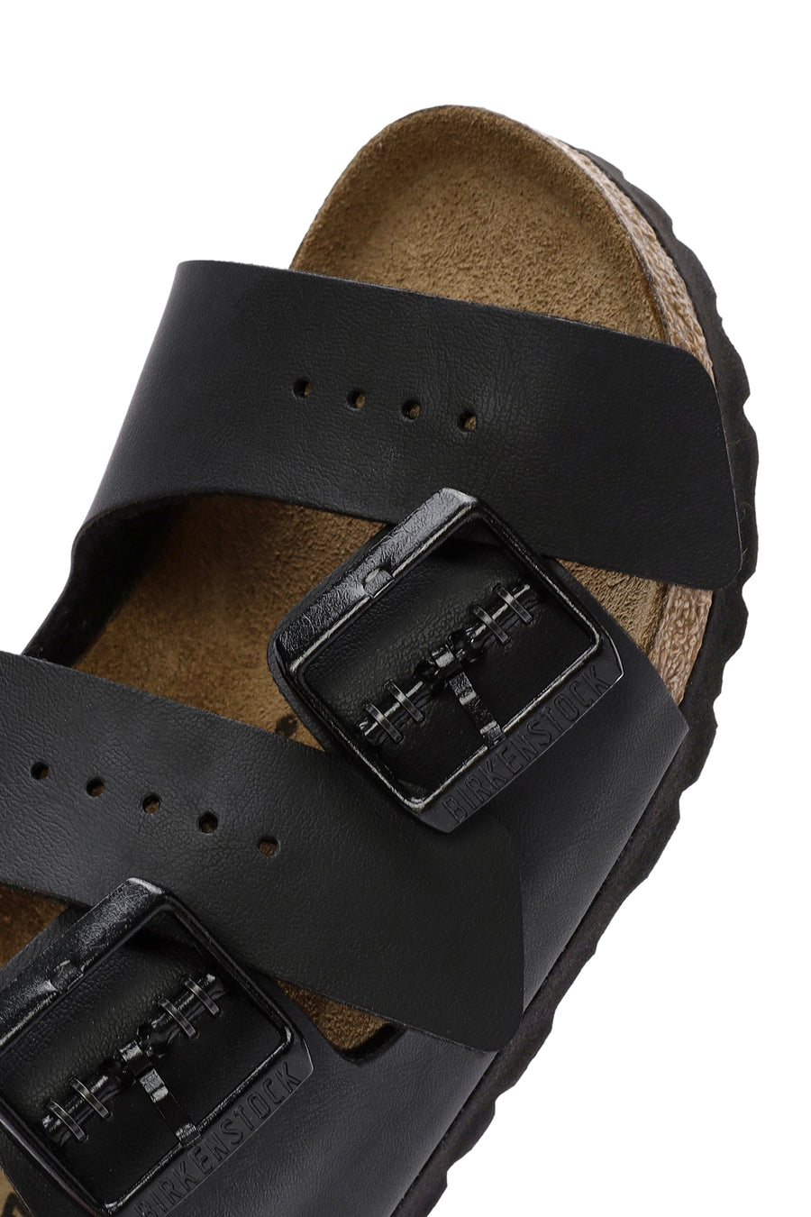 Birkenstock Women's Black Double Buckle Arizona Bf Flat Slippers