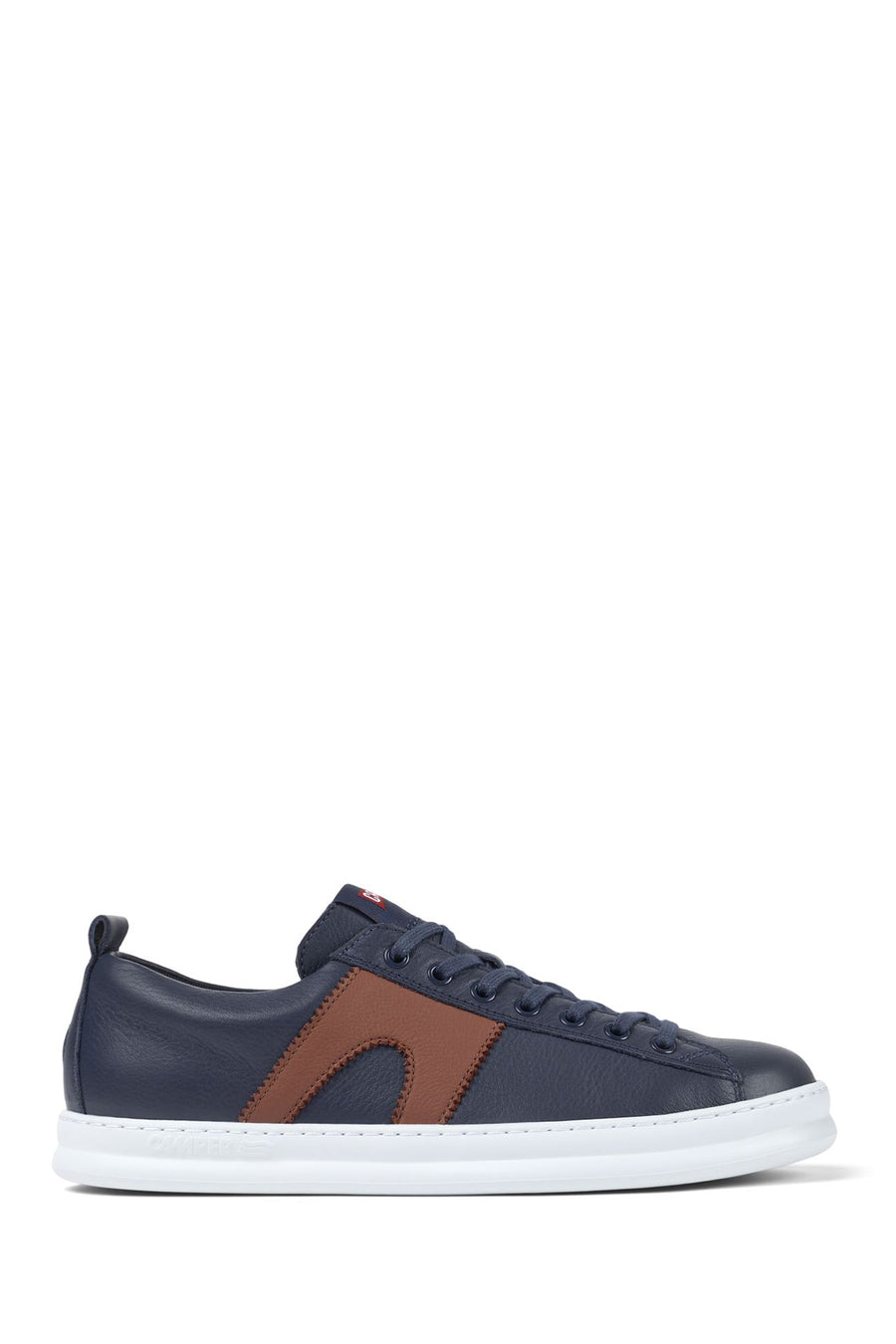 Camper Men's Navy Blue Runner Lace-up Leather Sneaker K100893 | Derimod
