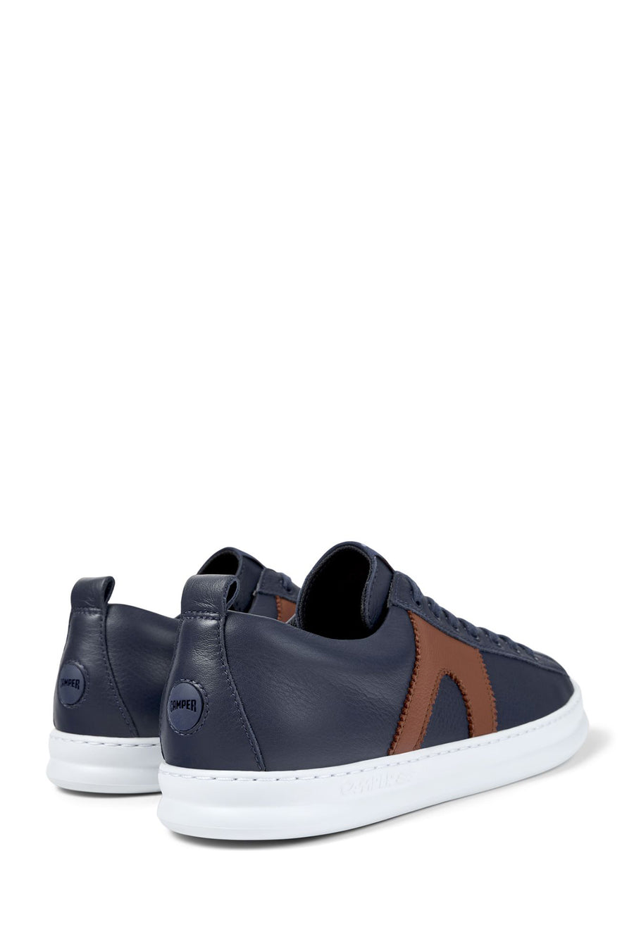 Camper Men's Navy Blue Runner Lace-up Leather Sneaker
