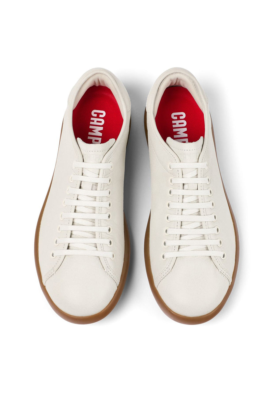 Camper Erkek Beyaz Pelotas Soller Bağcıklı Deri Sneaker
