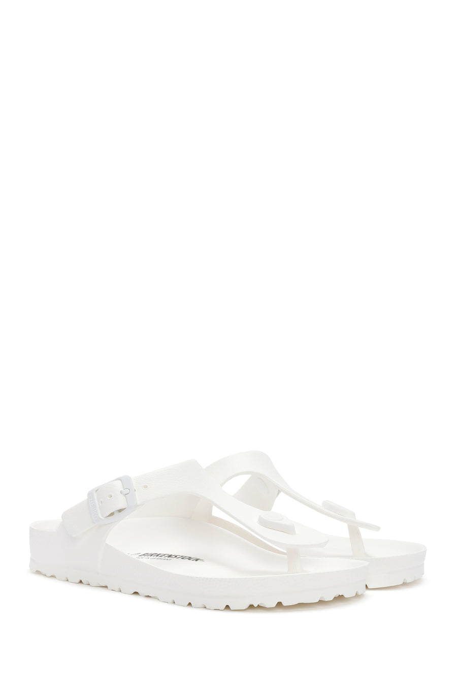 Birkenstock Women's White Flip Flops Gizeh Eva Slippers