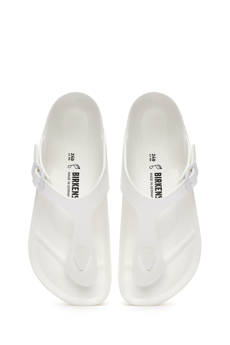 Birkenstock Women's White Flip Flops Gizeh Eva Slippers