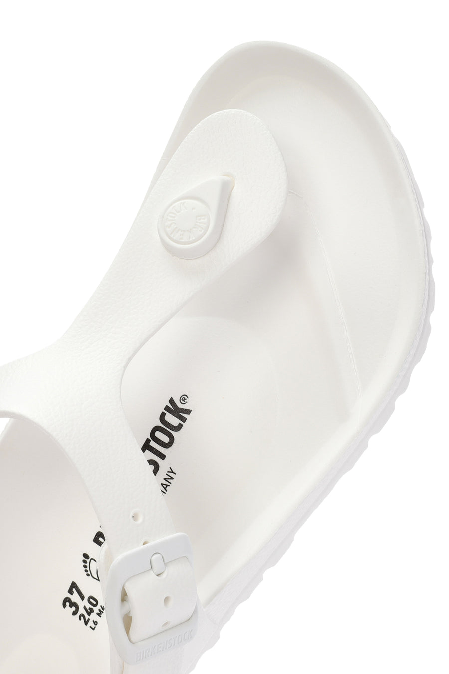 Birkenstock Women's White Flip Flops Gizeh Eva Slippers