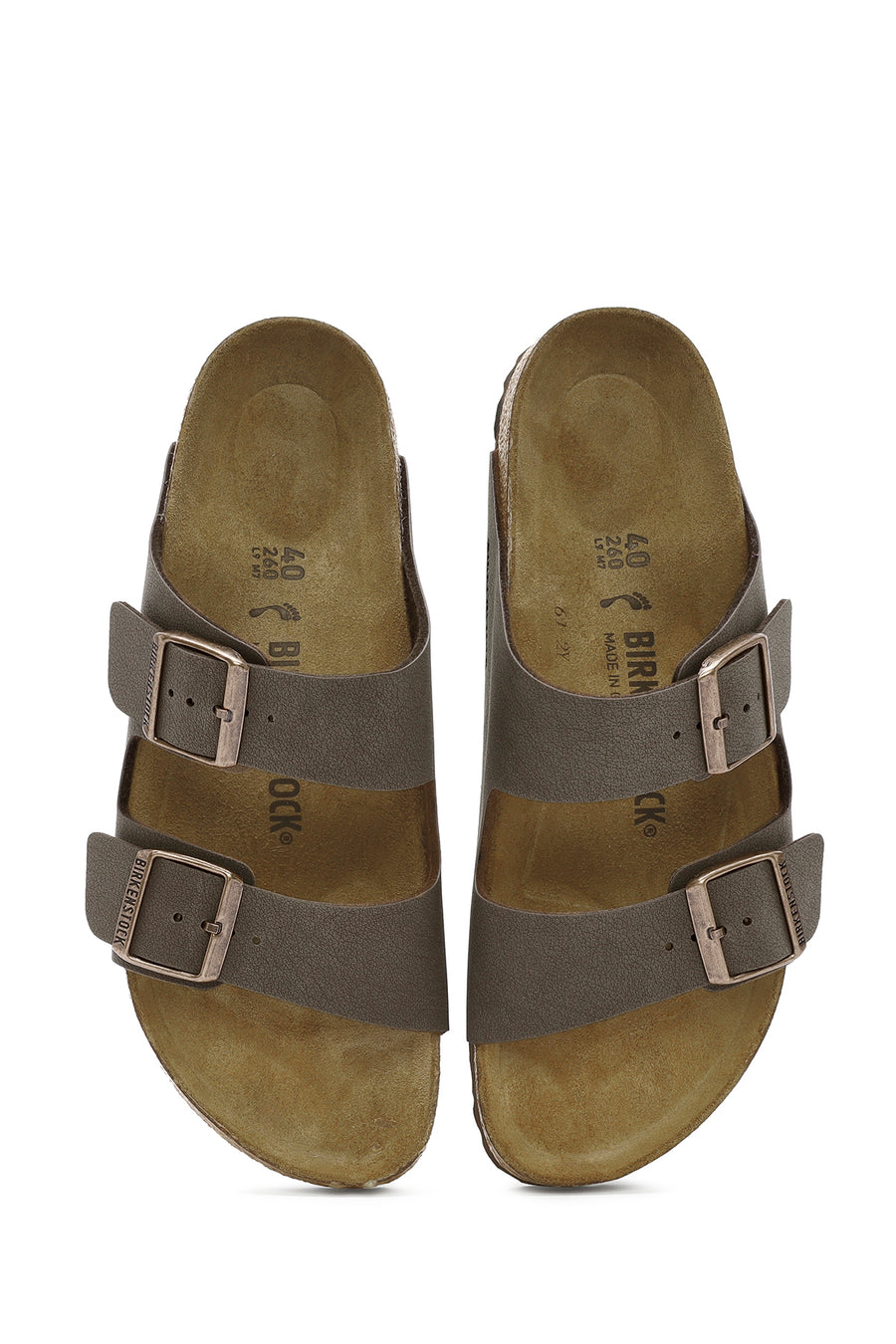 Birkenstock Women's Brown Arizona Eva Nubuck Leather Slippers