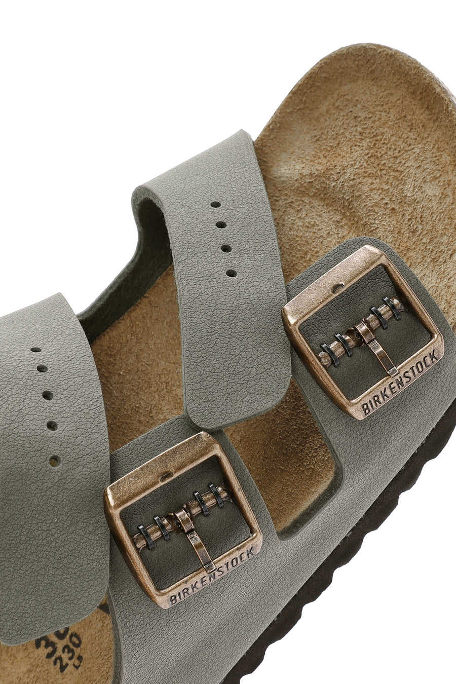 Birkenstock Women's Gray Arizona Eva Nubuck Leather Slippers