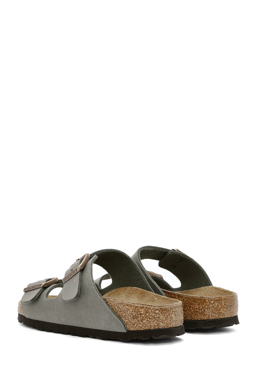 Birkenstock Women's Gray Arizona Eva Nubuck Leather Slippers