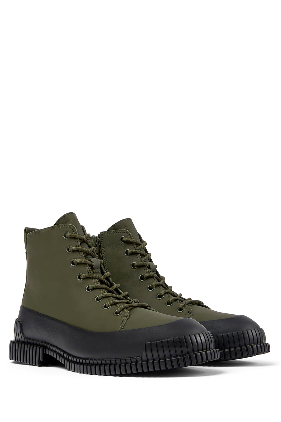 Camper Men's Khaki Pix Leather Boots