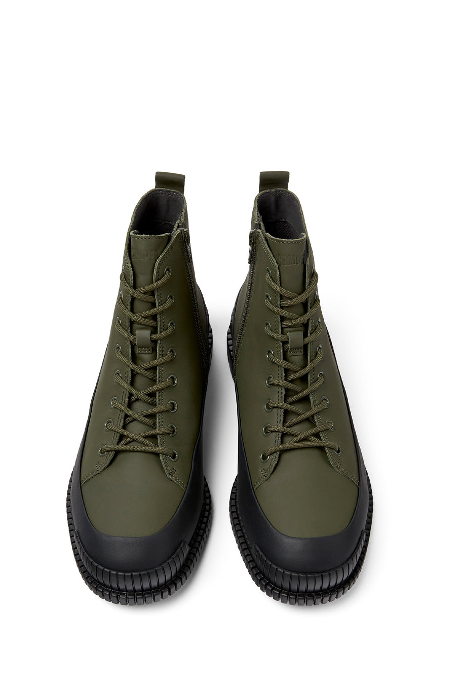 Camper Men's Khaki Pix Leather Boots