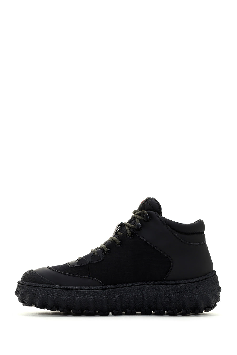 Camper Men's Black Ground Michelin Leather Sneaker Boots
