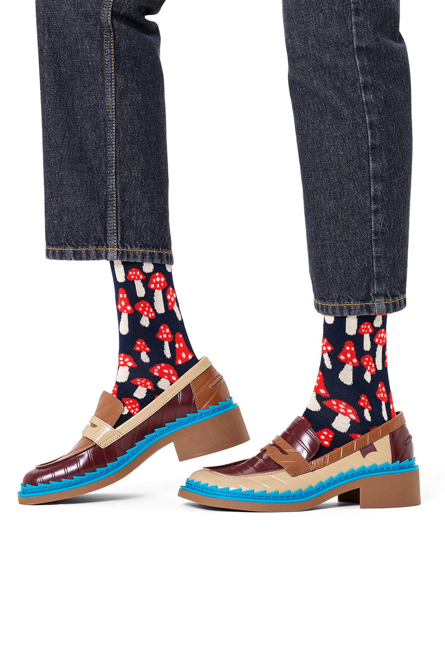 Happy Socks Male Navy Patterned Cotton Socks