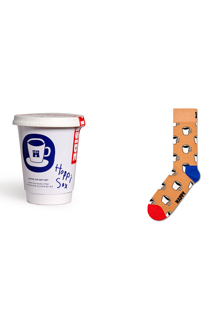 Happy Socks Male White Patterned Cotton Socks