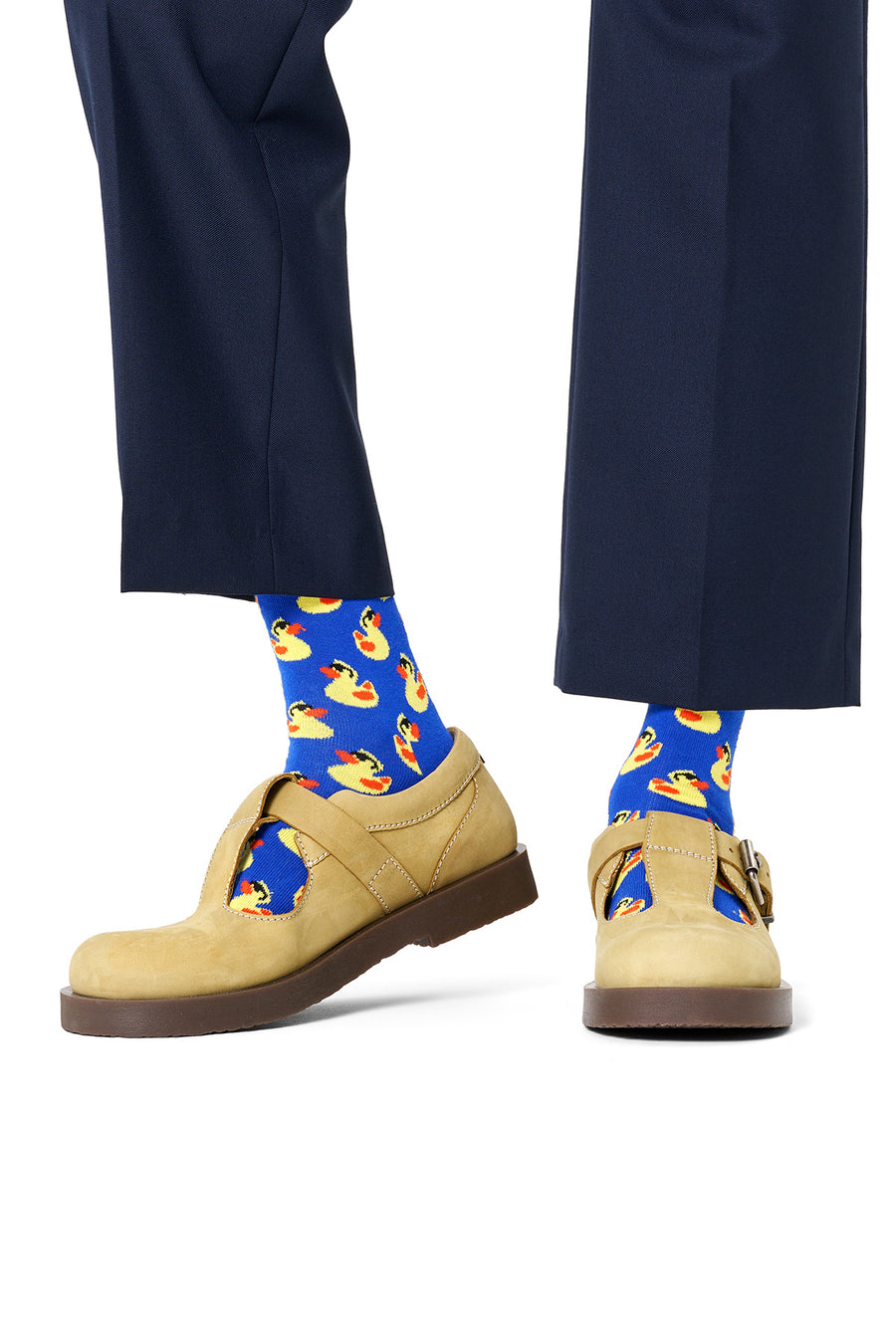 Happy Socks Male Blue Duck Patterned Cotton Socks