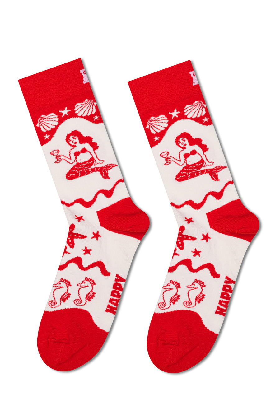 Happy Socks Woman Mermaid Patterned Cotton Socks P002596 | Derimod