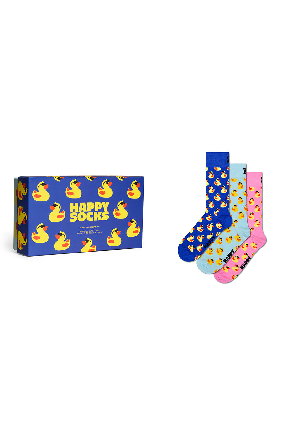Happy Socks Male Multicolored Duck Patterned Cotton 3-Pack Sock Set P002652 | Derimod