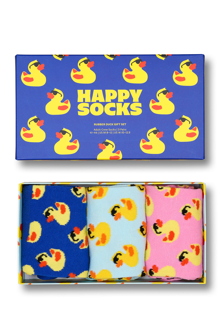 Happy Socks Male Multicolored Duck Patterned Cotton 3-Pack Sock Set